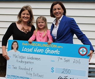 Maclagan-Windemere Kindy successful in first round of Deb's Local Hero Grants