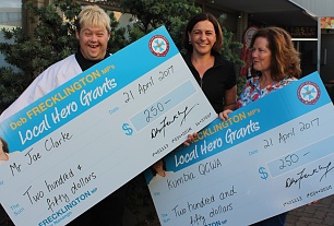 Smiles all round for Deb’s ‘Local Heroes’